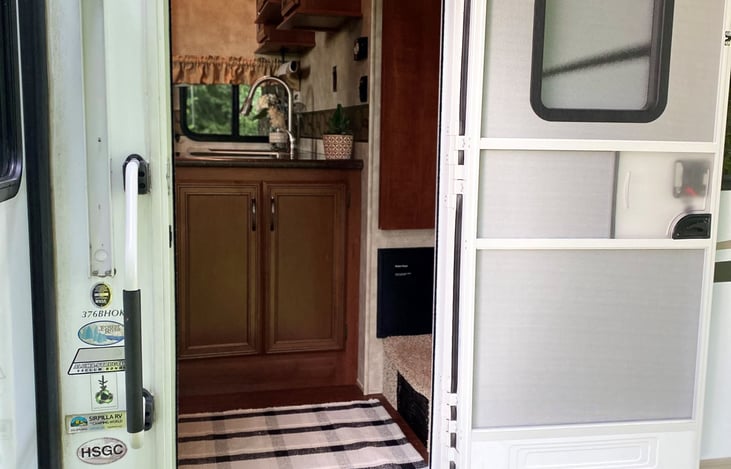 Cozy Opening to Camper