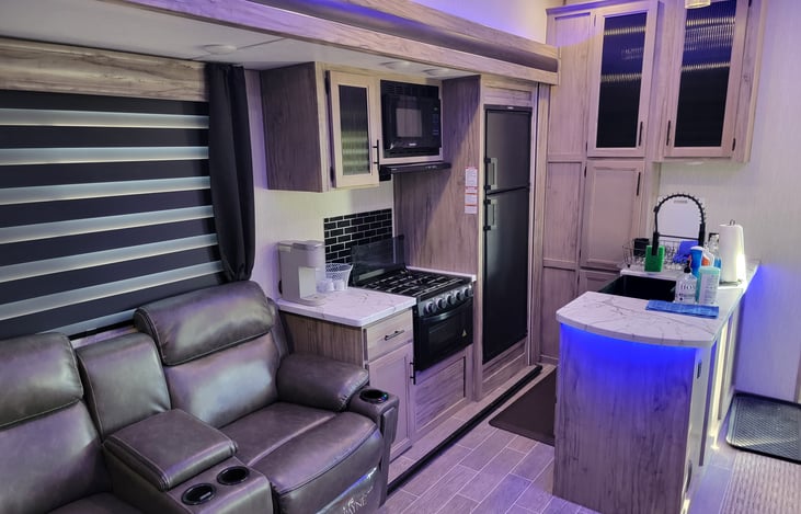 Blue LED ambiance lighting