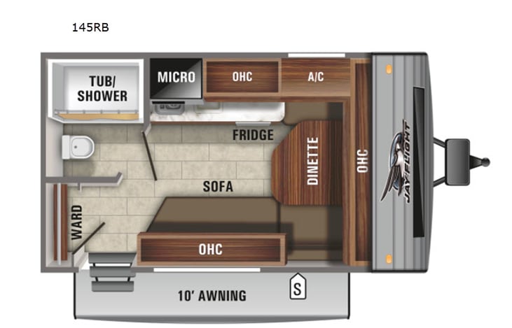 Representative floor plan provided by a trusted RVshare partner.