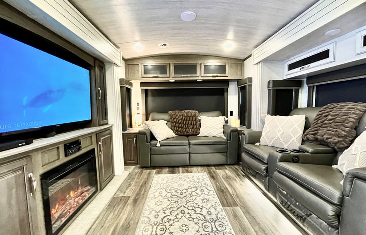 Living Room w/pull out couch.