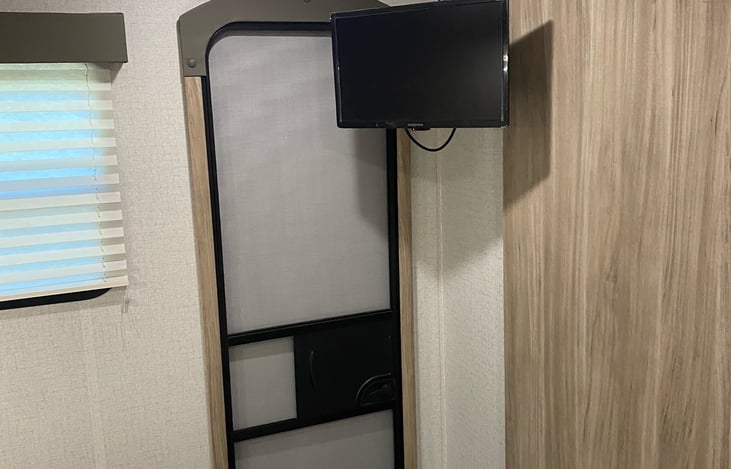 Second Entrance to the Main Bedroom.  Note TV