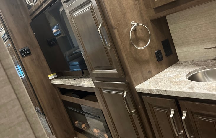 Bathroom sink and tons of storage