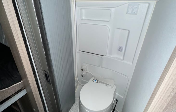 Bathroom includes toilet and shower.