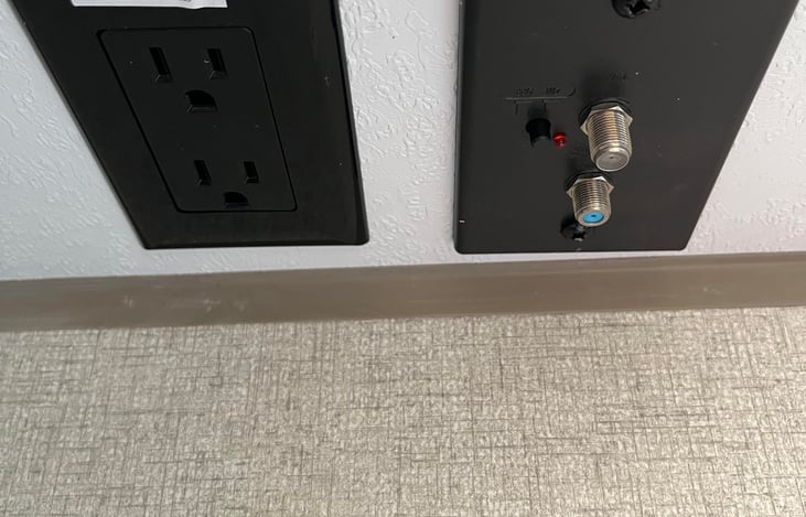 Television hook-ups and outlet, so bring your t.v.