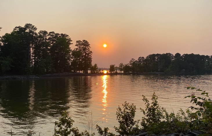 Gorgeous sunset over Kerr Lake