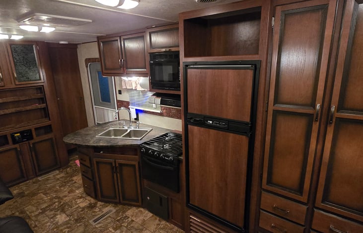 Kitchen, Dinning Room and Living room
