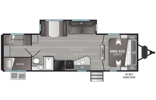 King Bed and Private Quad bunks  2022 Cruiser MPG