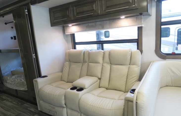 Entertainment Area Recliners with Massage and Heat.