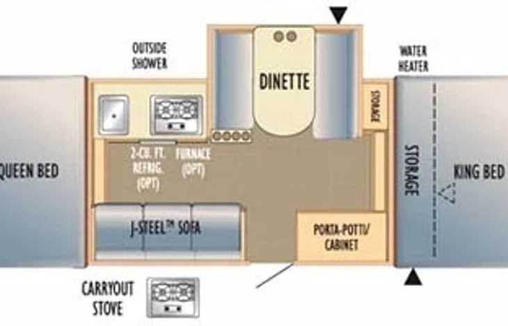 Pop up camper layout