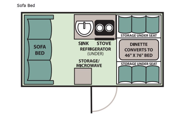 15.0 Classic Sofa Bed Travel Trailer | RVshare
