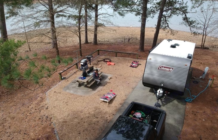 Aerial photo from our campsite at McKinney Campground. We highly recommend!
