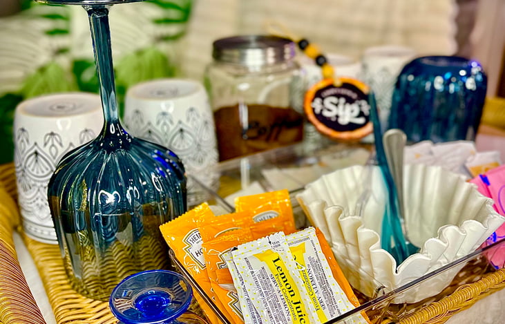 Lemon Juice & Honey provided for your tea!