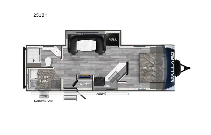 Representative floor plan provided by a trusted RVshare partner.