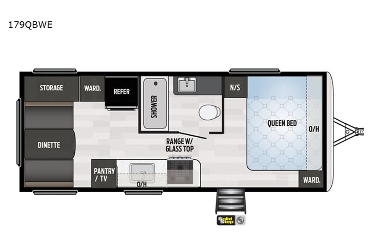Representative floor plan provided by a trusted RVshare partner.