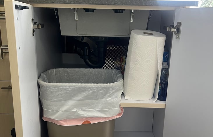Under kitchen sink