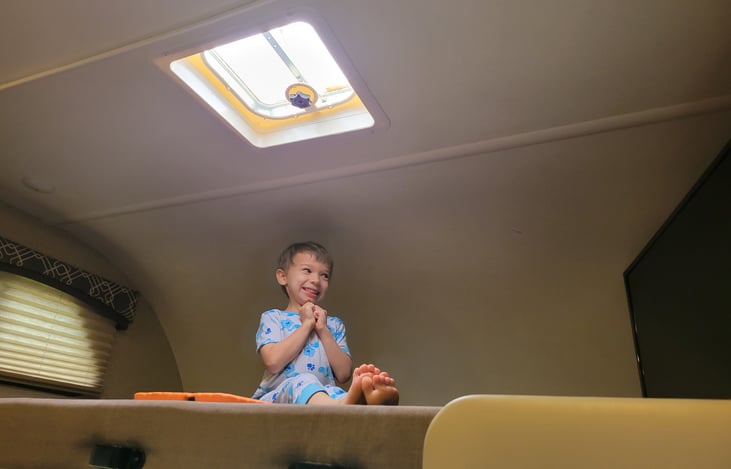 Our lil man LOVES to camp!