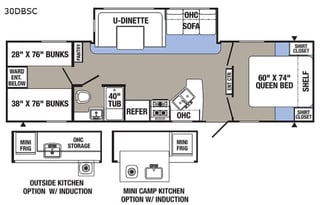 (#7) Puma Trailer w/ 4 bunks & outside kitchen