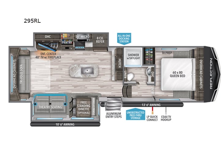 Representative floor plan provided by a trusted RVshare partner.