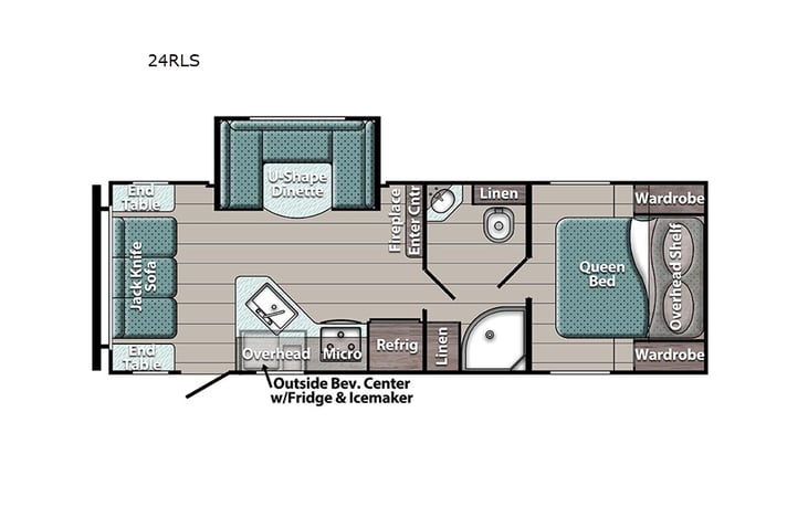 Representative floor plan provided by a trusted RVshare partner.