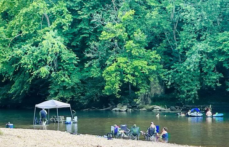 You get to enjoy Riverfront's river access if you rent The Suncatcher!