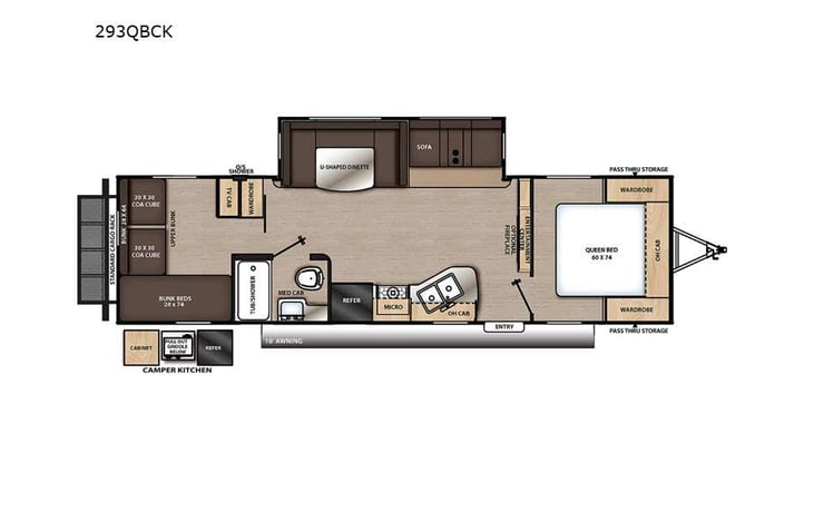 Representative floor plan provided by a trusted RVshare partner.