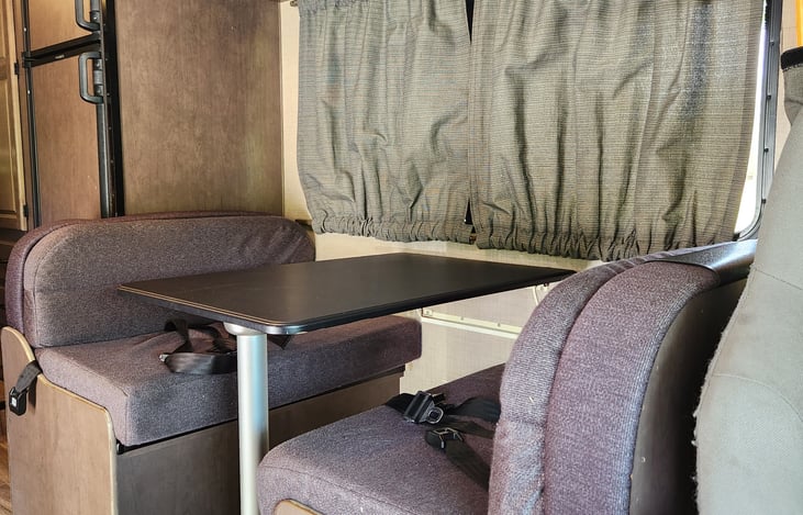 Dining area sits 4 adults