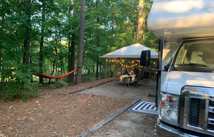 Glamping set up