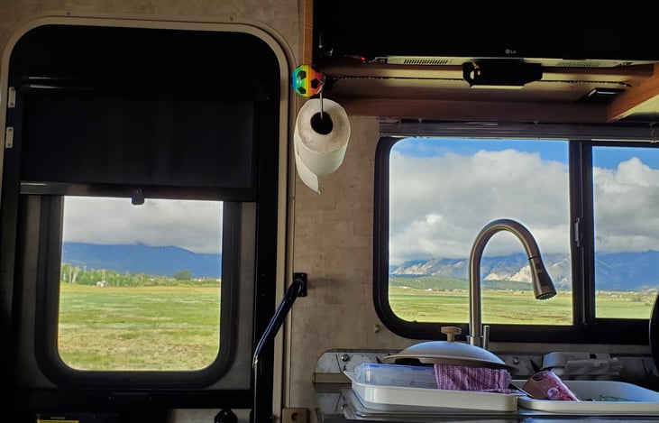 Stopped for lunch on the side of the road in Colorado.