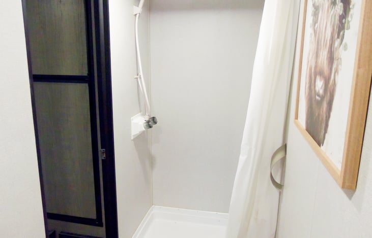 A nice shower for a great place to rinse off for the day!