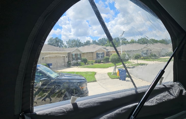 Top raised plastic window.