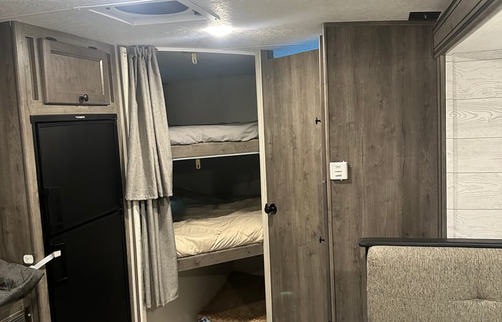 view of full bunk beds from dinette