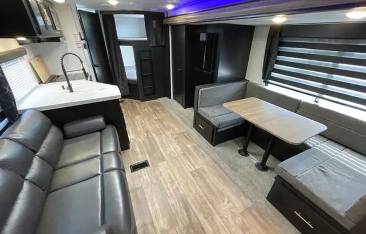 Inside front to back