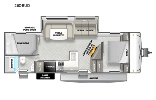 $99/NIGHT 2021 Forest River 26DBUD Sleeps 10