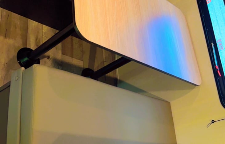 Dining area that can be converted to sleeping area