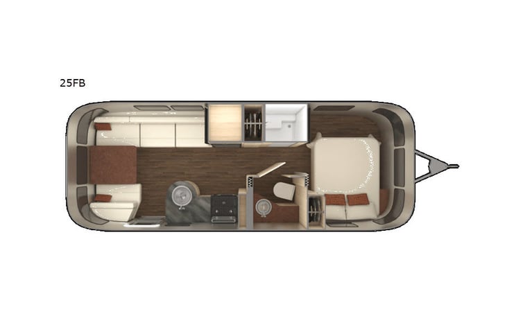 Representative floor plan provided by a trusted RVshare partner.