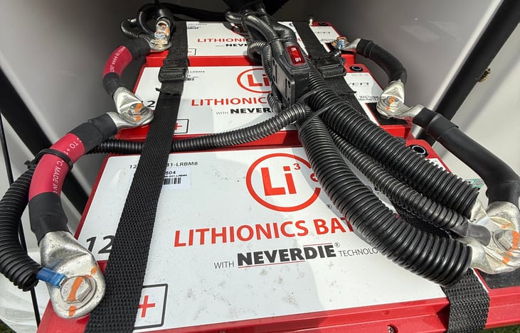 Three (3) Lithium batteries for extended boondocking adventures