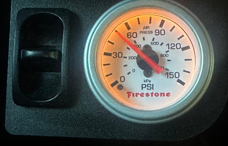 this feature allows for a smooth air ride with air adjustable shock absorbers