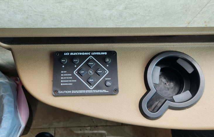 Stabilizing jack control panel