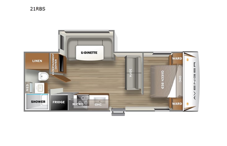 Representative floor plan provided by a trusted RVshare partner.