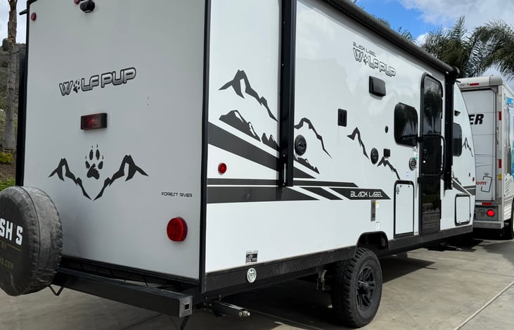 2022 Forest River Cherokee Wolf Pup 18TO Rear and Side View