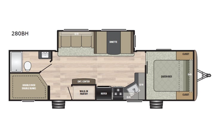 Representative floor plan provided by a trusted RVshare partner.