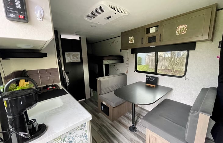 Large dinette table seats 4!