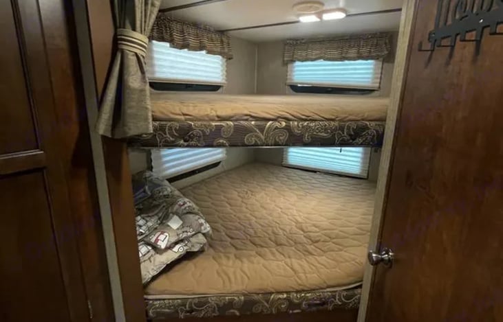 Full size bunks.