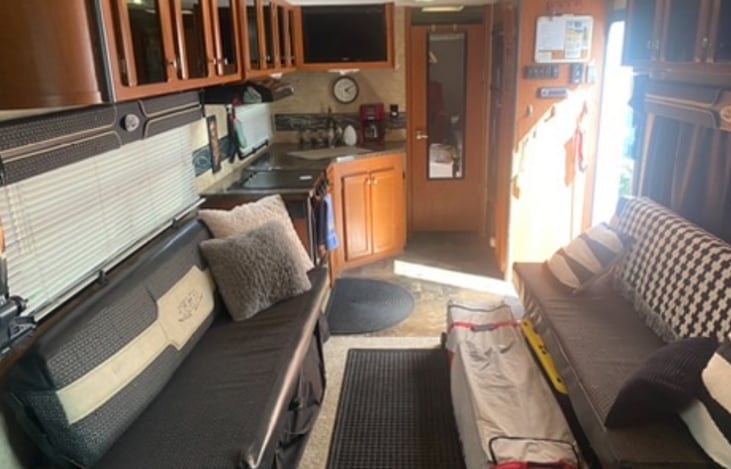 Bench Seats fold up to wall for loading space and also fold down for spacious bedding.