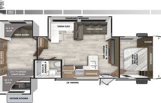 "Jett Stream" 2025 Bunkhouse Camper with King bed
