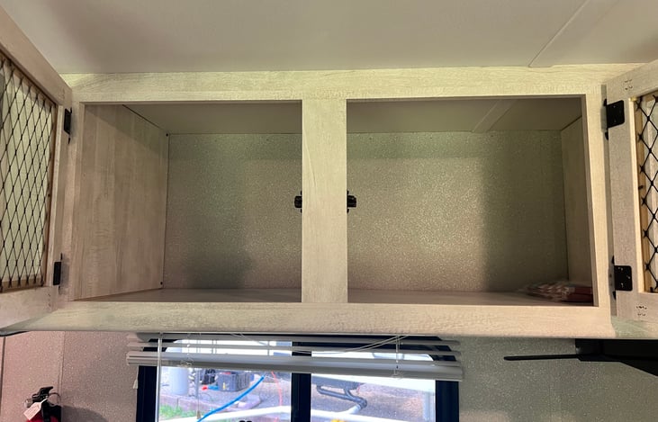 Cabinet above sink