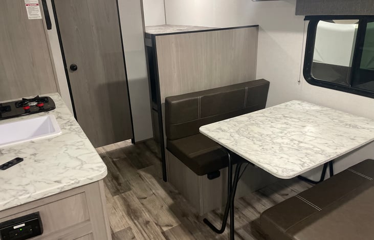 Dining area can be converted to sleeping space