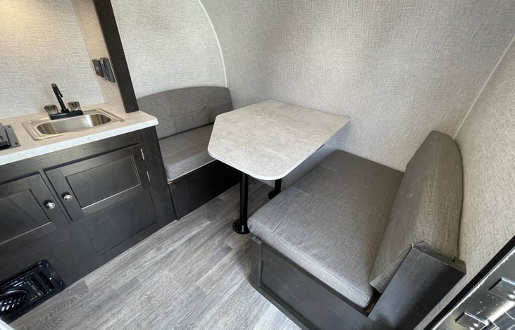 Spacious Dinette that turns into sleeper.