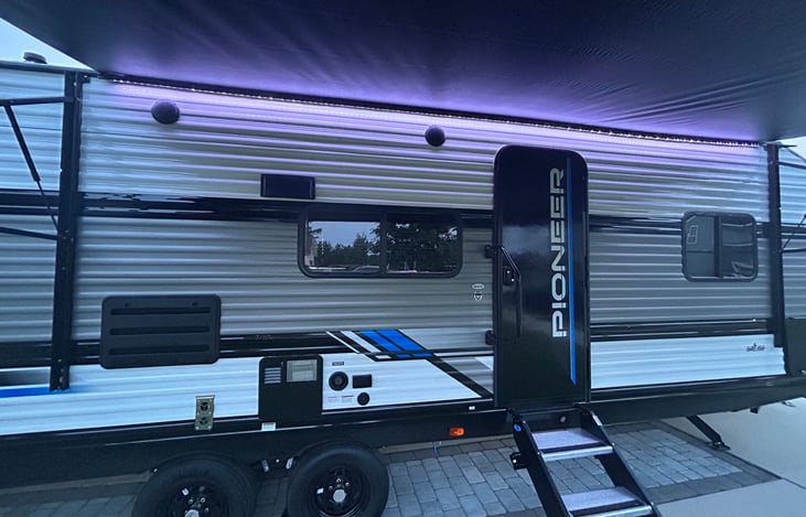 Night times are special under the LED with power hookups on the exterior and propane too!
