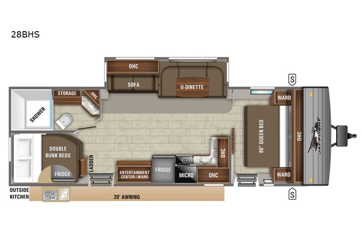 Representative floor plan provided by a trusted RVshare partner.